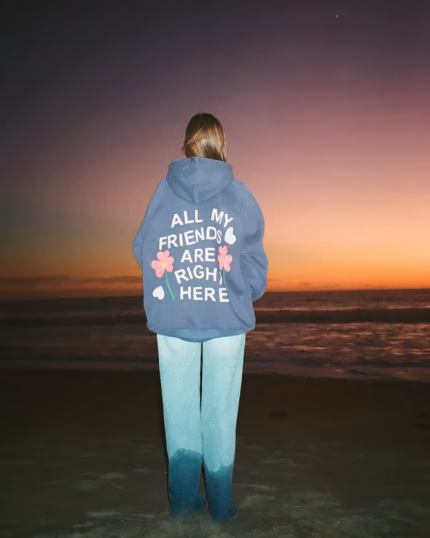 Blue Dandy All My Friends Luxe Oversized Hoodie