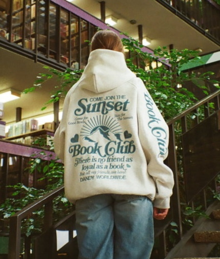 Book Club Oversized Lux Dandy Gray Hoodie (1)
