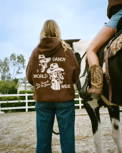 Brown Dandy Cowgirl Luxe Oversized Comfort Hoodie