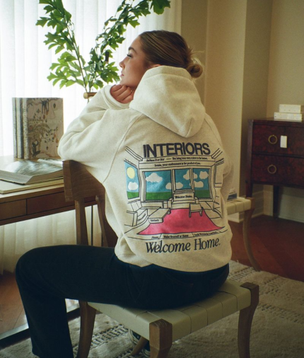 Dandy Interiors Luxury Oversized Hoodie in Gray